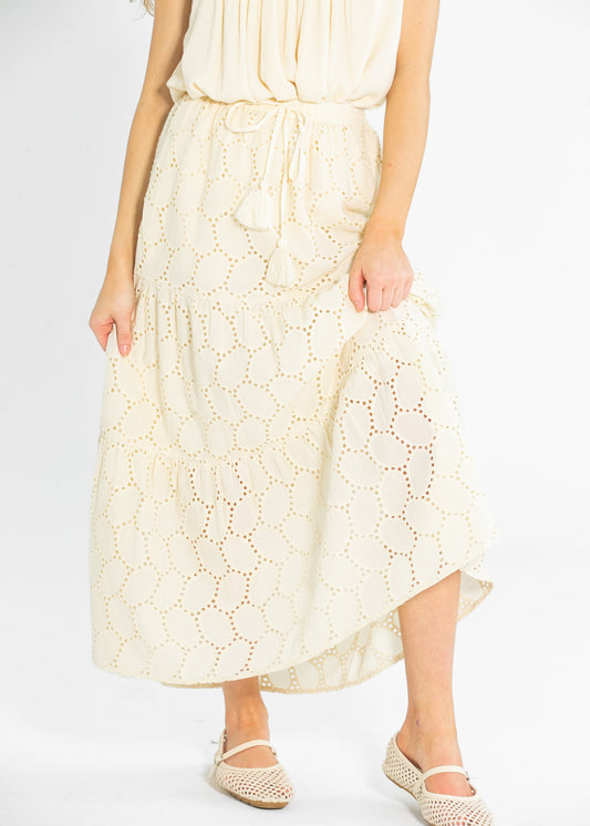 Liverpool Los Angeles® Tiered Woven Maxi Skirt - FINAL SALE