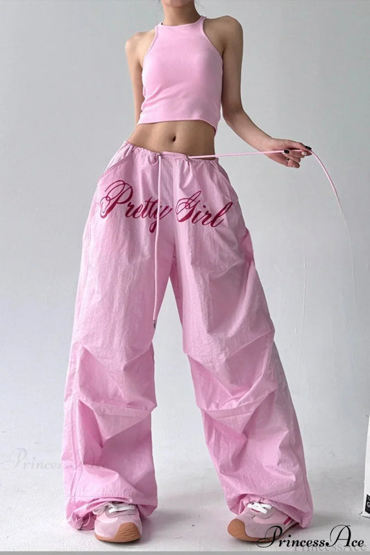 Quick-Dry Lightweight Loose Wide-Leg Drawstring Pants
