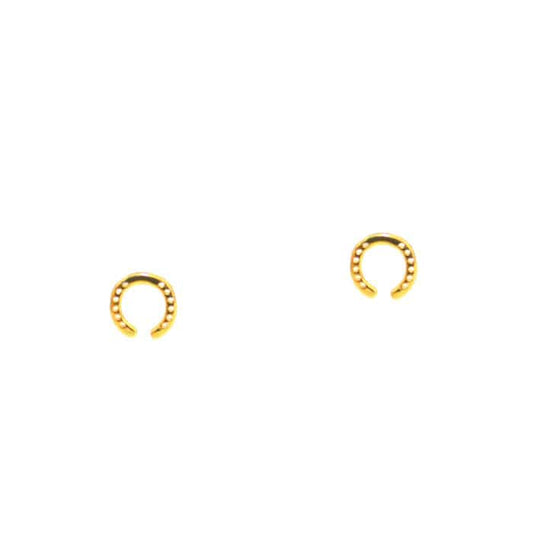 Mini Etched Horseshoe Studs