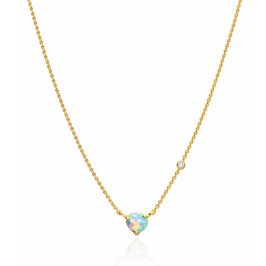Mini Opal Pendant Necklace